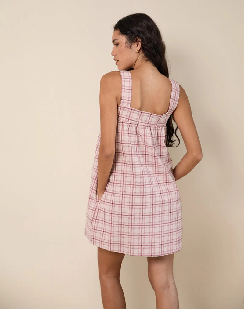 Mini robe Sanlia, Basic Tartan Pink