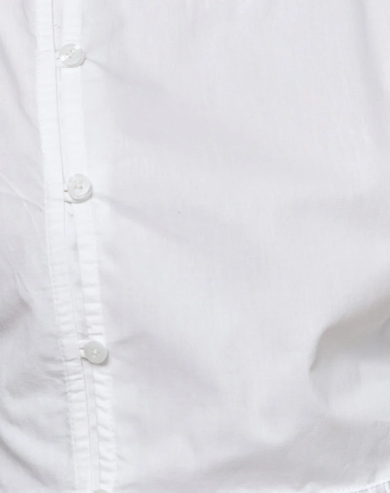 Yoko Wrap Blouse in Poplin White