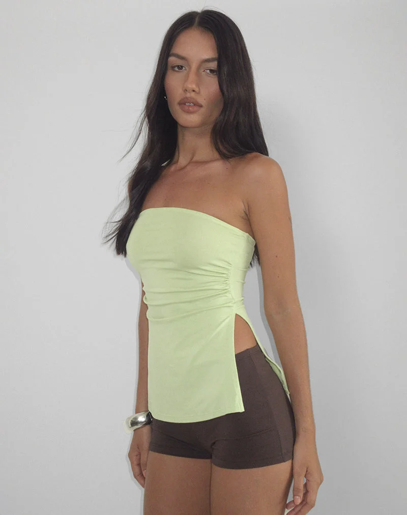 Aravie - Top bandeau froncé - Pistache