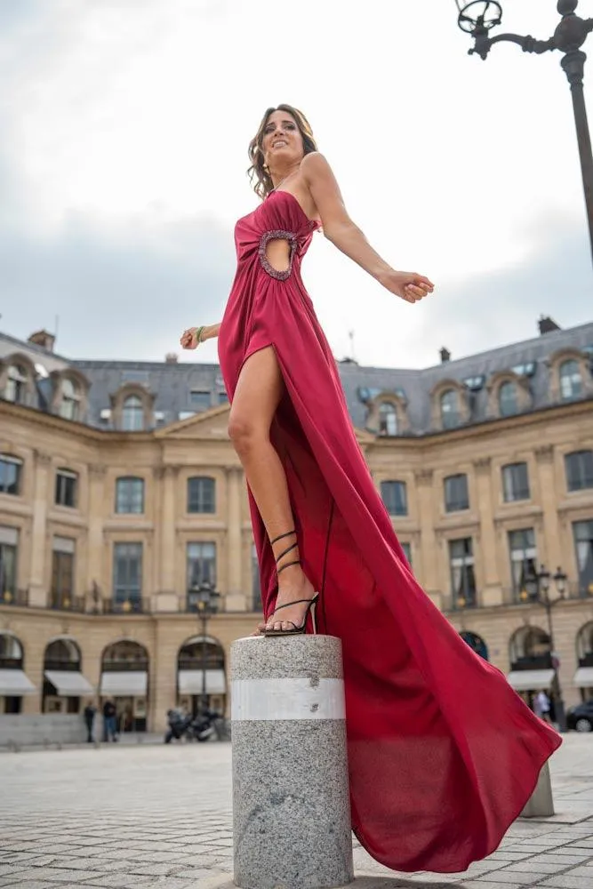 Robe Shakira bordeaux