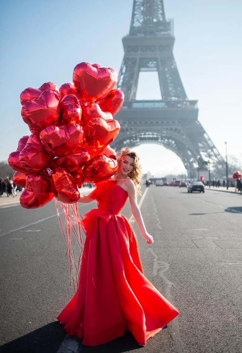 Robe longue du soir bustier Monaco rouge