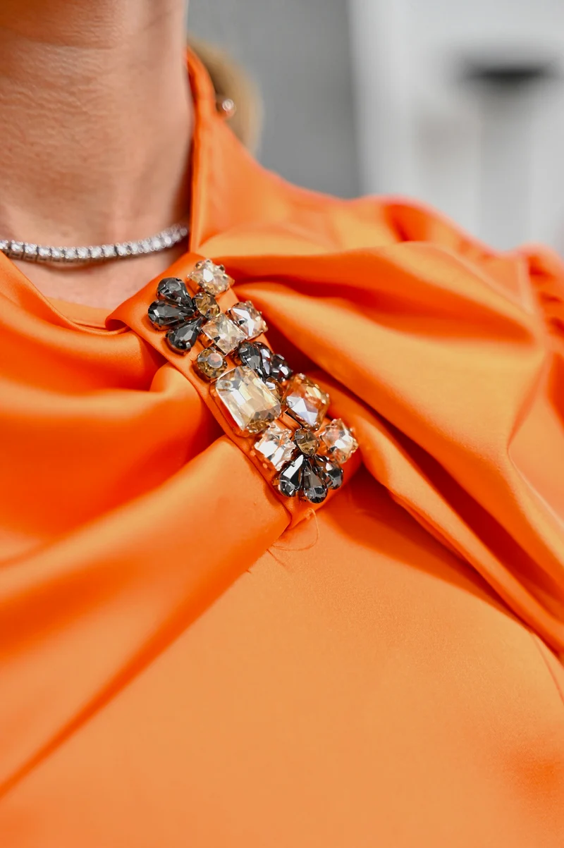 Robe Romane orange - Femme enceinte