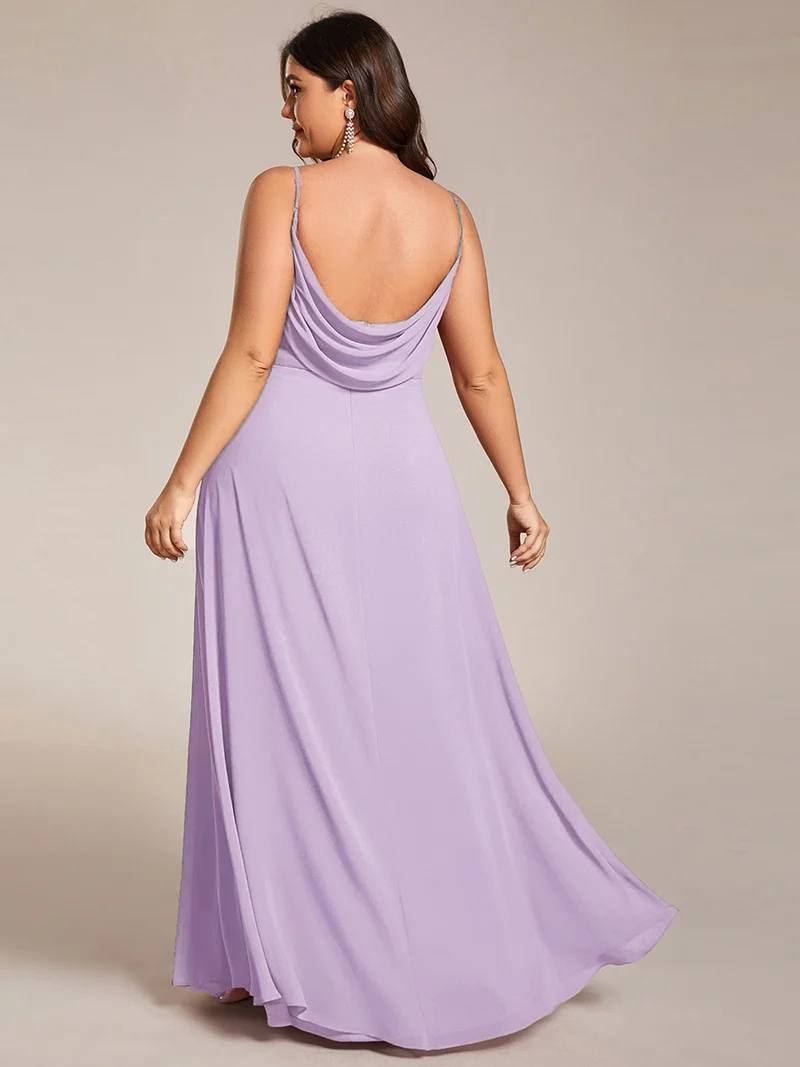 ever NOVA|Robe de demoiselle d'honneur drapée au dos avec décolleté en cœur