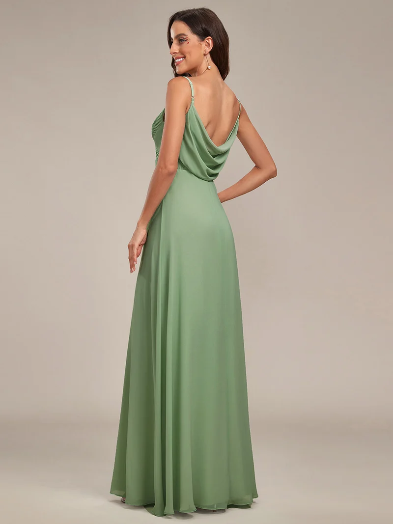 ever NOVA|Robe de demoiselle d'honneur drapée au dos avec décolleté en cœur