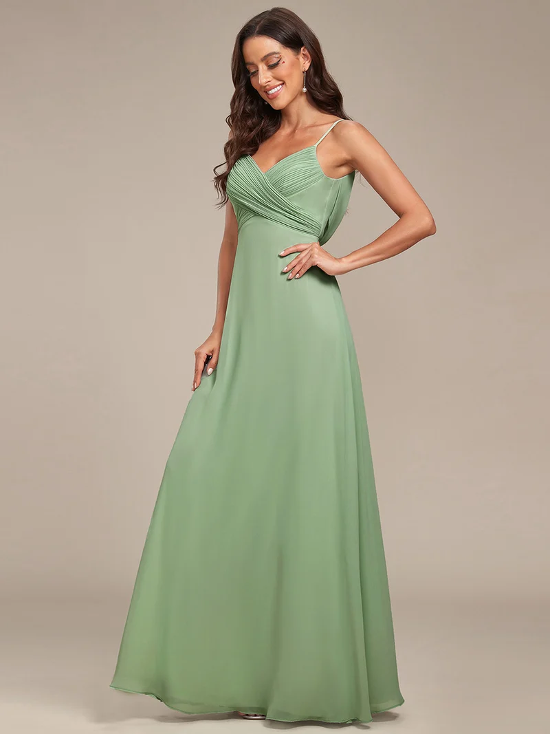 ever NOVA|Robe de demoiselle d'honneur drapée au dos avec décolleté en cœur