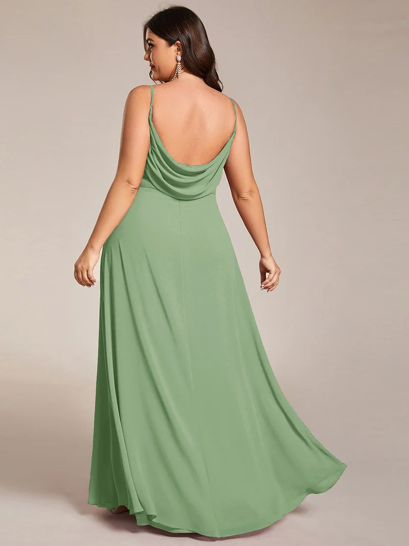 ever NOVA|Robe de demoiselle d'honneur drapée au dos avec décolleté en cœur