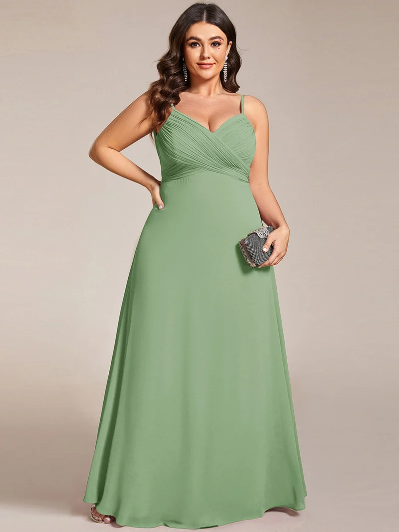 ever NOVA|Robe de demoiselle d'honneur drapée au dos avec décolleté en cœur