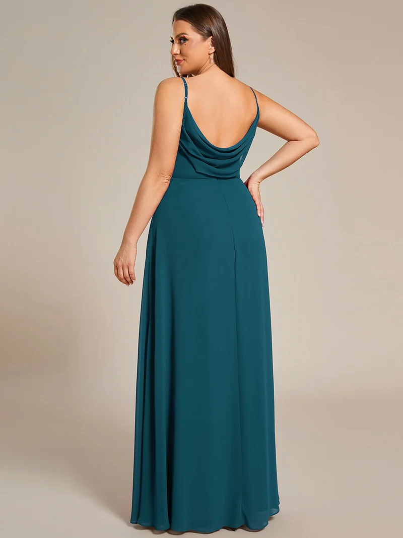ever NOVA|Robe de demoiselle d'honneur drapée au dos avec décolleté en cœur