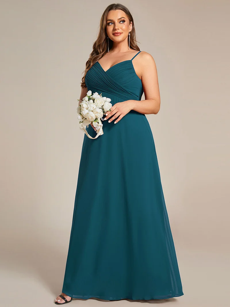 ever NOVA|Robe de demoiselle d'honneur drapée au dos avec décolleté en cœur