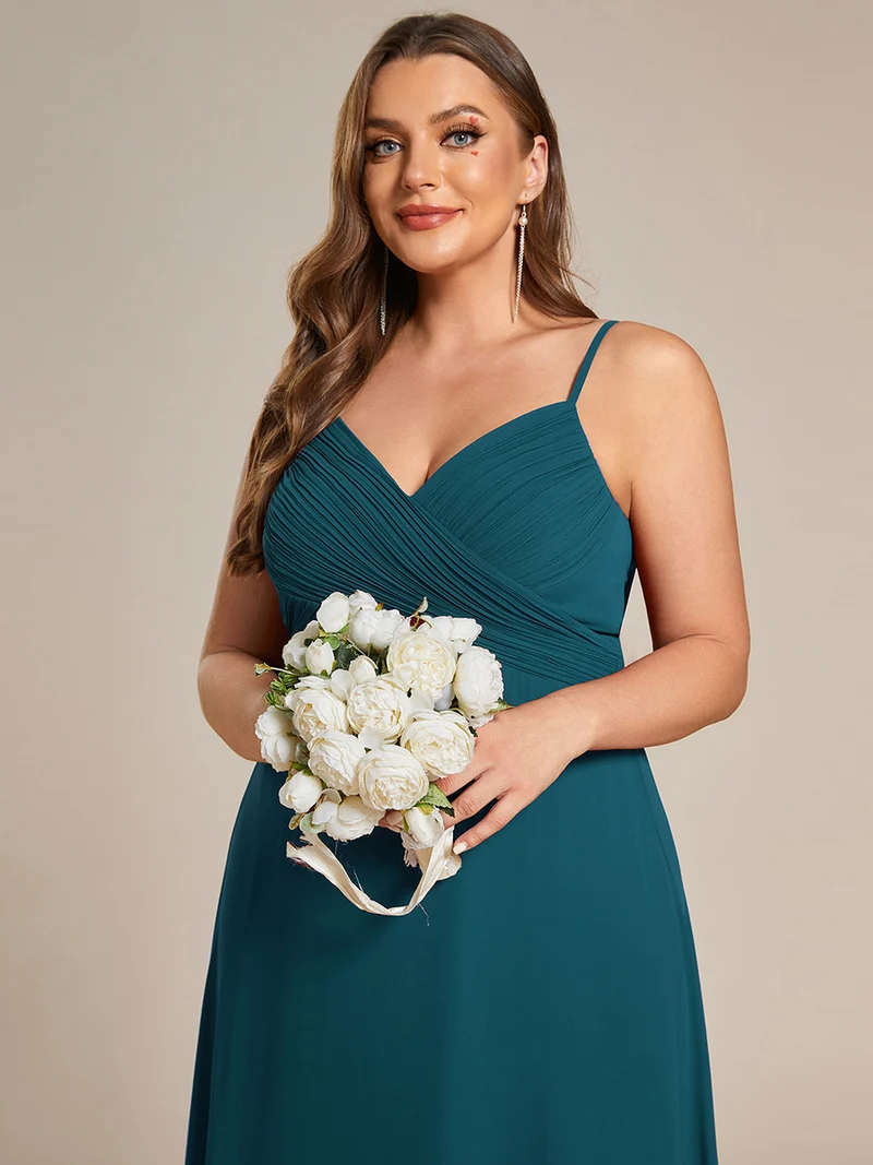 ever NOVA|Robe de demoiselle d'honneur drapée au dos avec décolleté en cœur