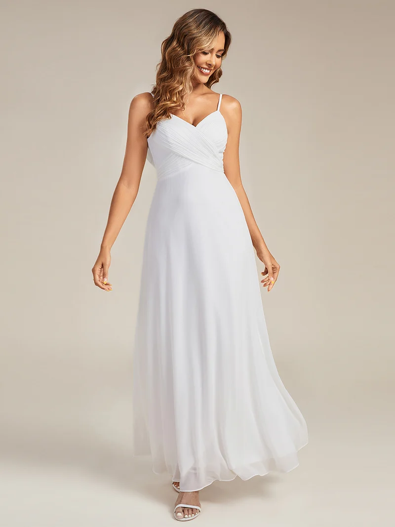ever NOVA|Robe de demoiselle d'honneur drapée au dos avec décolleté en cœur