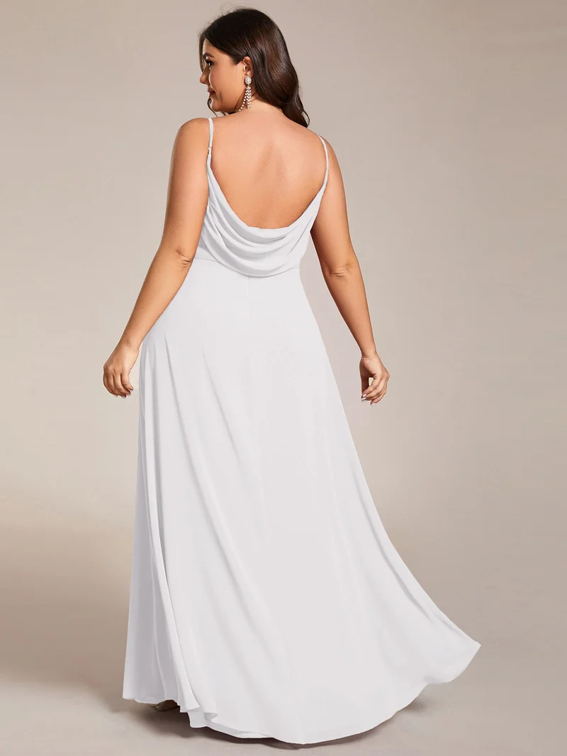 ever NOVA|Robe de demoiselle d'honneur drapée au dos avec décolleté en cœur