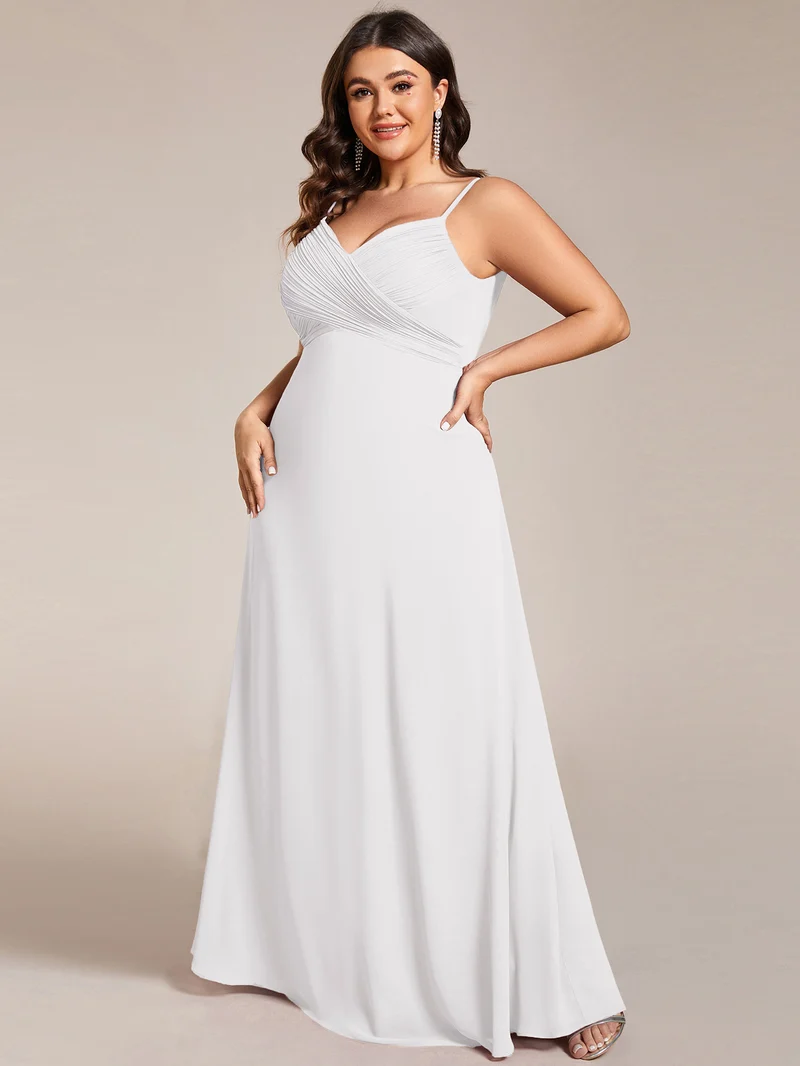 ever NOVA|Robe de demoiselle d'honneur drapée au dos avec décolleté en cœur