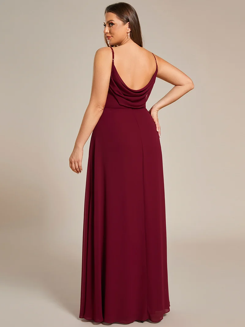 ever NOVA|Robe de demoiselle d'honneur drapée au dos avec décolleté en cœur