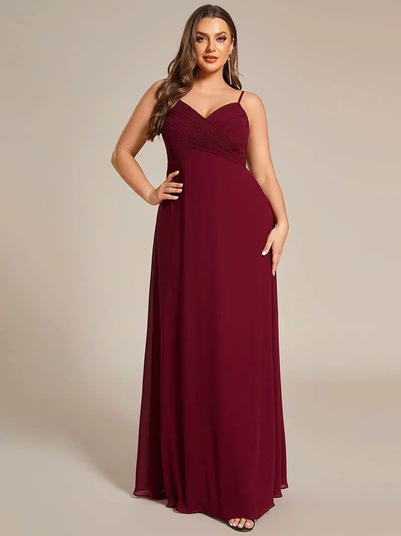 ever NOVA|Robe de demoiselle d'honneur drapée au dos avec décolleté en cœur
