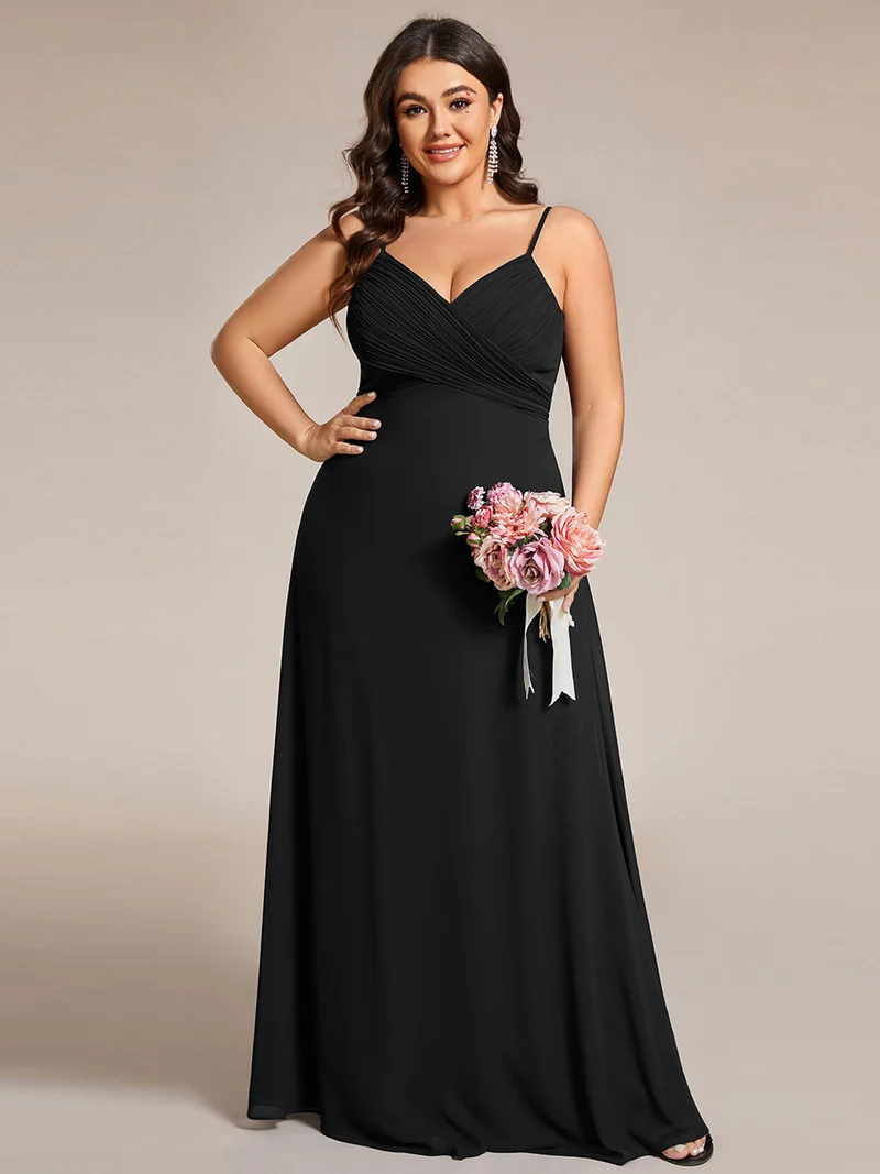 ever NOVA|Robe de demoiselle d'honneur drapée au dos avec décolleté en cœur