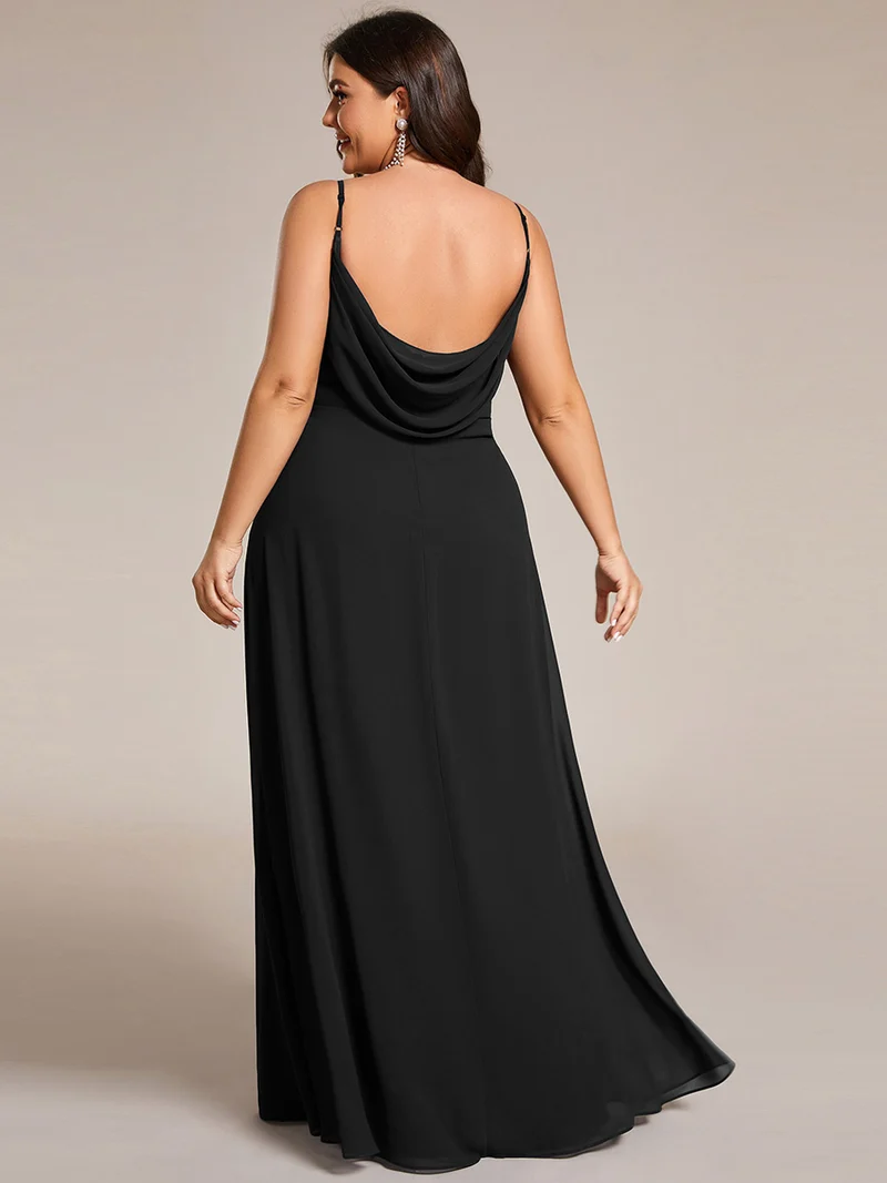 ever NOVA|Robe de demoiselle d'honneur drapée au dos avec décolleté en cœur