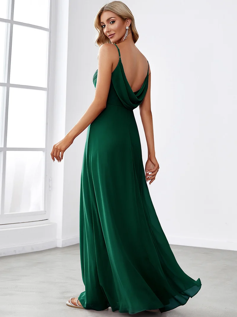 ever NOVA|Robe de demoiselle d'honneur drapée au dos avec décolleté en cœur