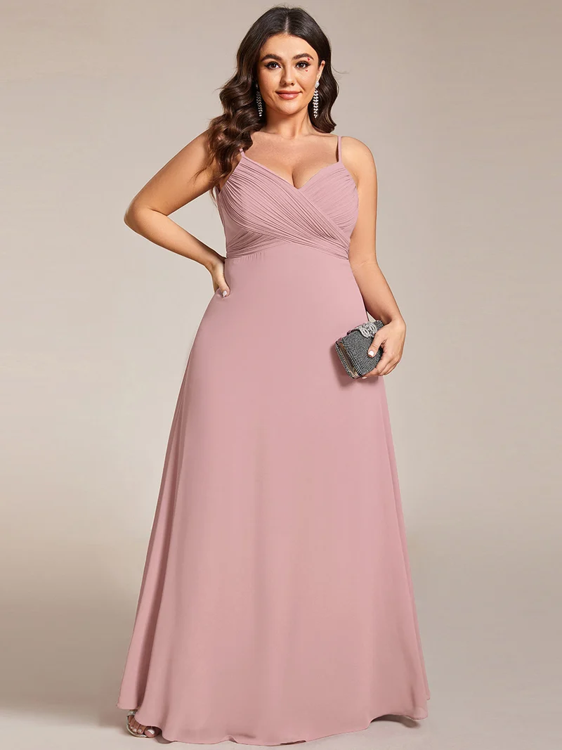 ever NOVA|Robe de demoiselle d'honneur drapée au dos avec décolleté en cœur