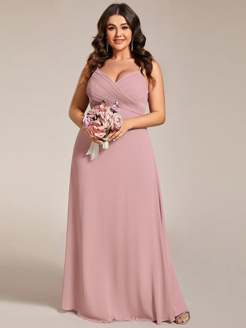 ever NOVA|Robe de demoiselle d'honneur drapée au dos avec décolleté en cœur