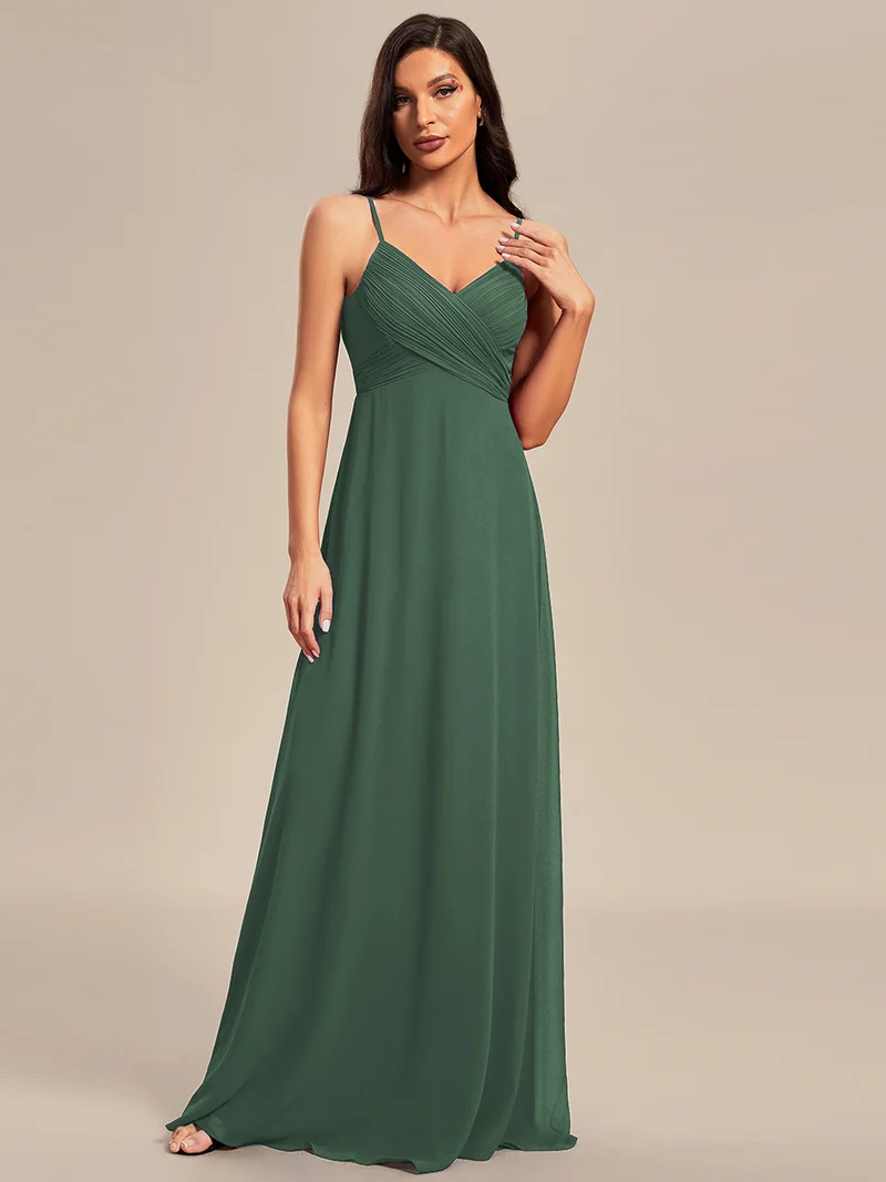 ever NOVA|Robe de demoiselle d'honneur drapée au dos avec décolleté en cœur