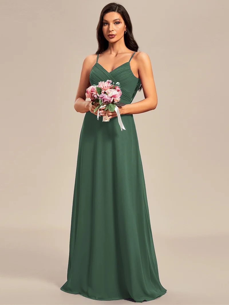 ever NOVA|Robe de demoiselle d'honneur drapée au dos avec décolleté en cœur