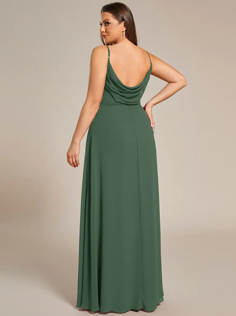 ever NOVA|Robe de demoiselle d'honneur drapée au dos avec décolleté en cœur