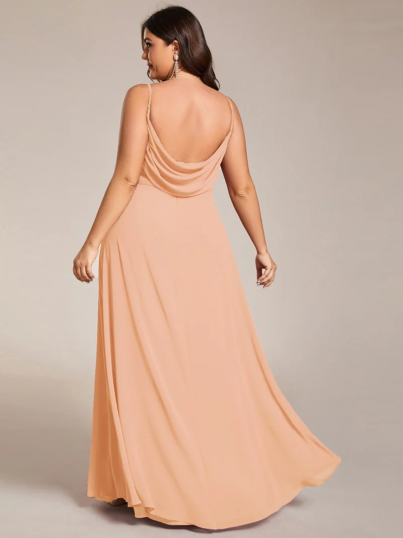 ever NOVA|Robe de demoiselle d'honneur drapée au dos avec décolleté en cœur