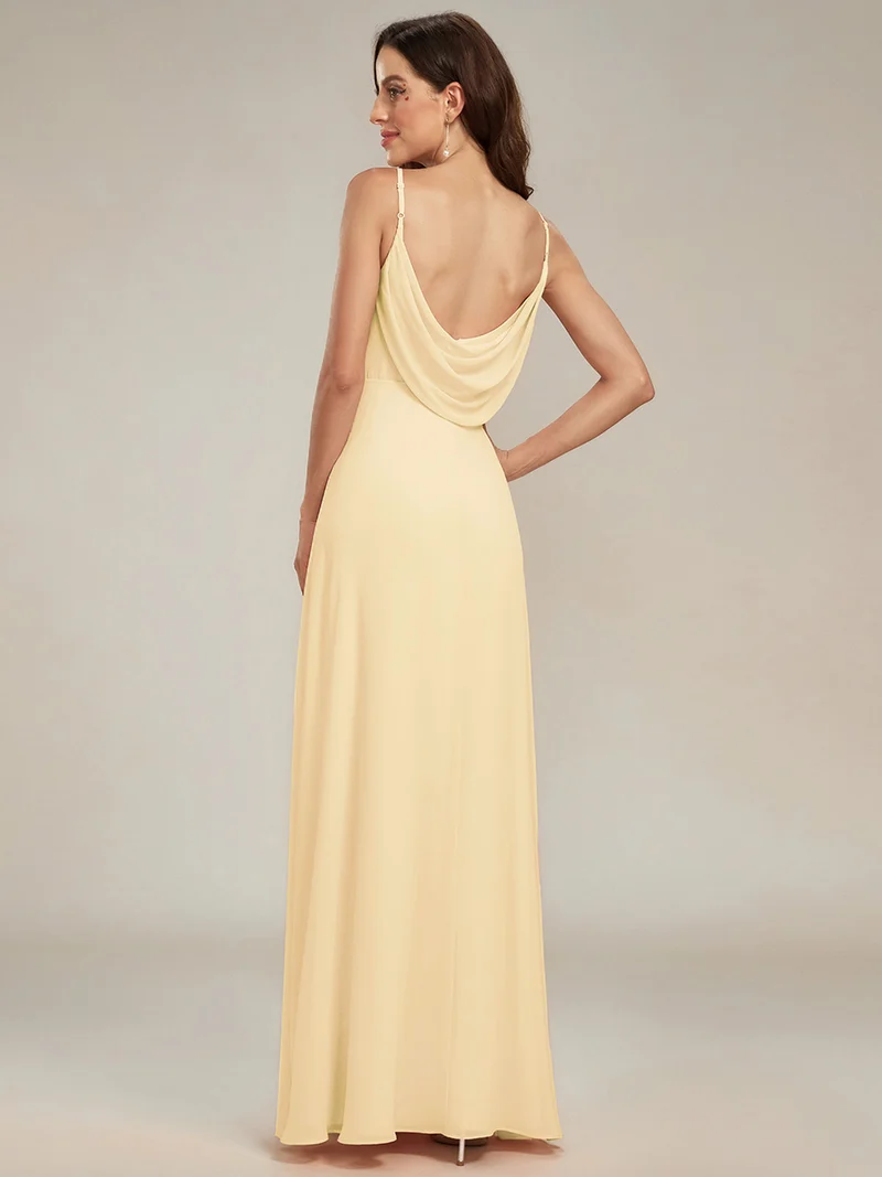 ever NOVA|Robe de demoiselle d'honneur drapée au dos avec décolleté en cœur