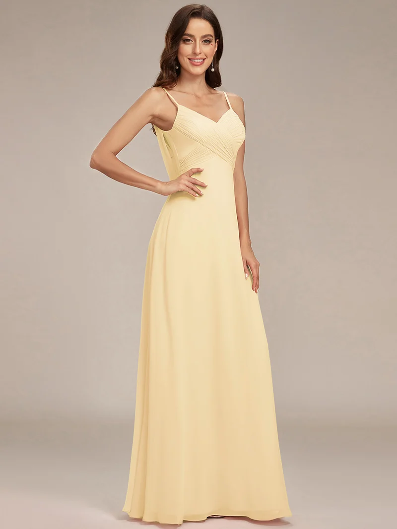 ever NOVA|Robe de demoiselle d'honneur drapée au dos avec décolleté en cœur