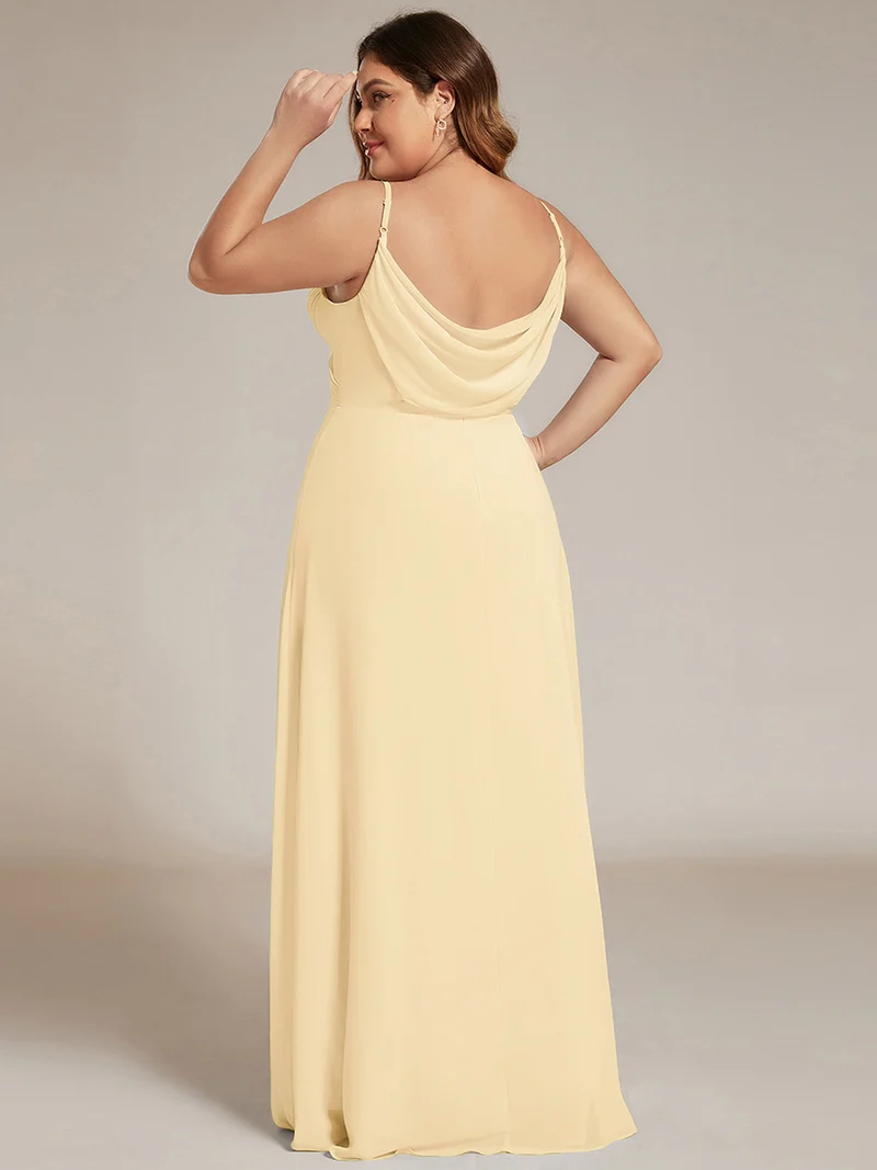 ever NOVA|Robe de demoiselle d'honneur drapée au dos avec décolleté en cœur
