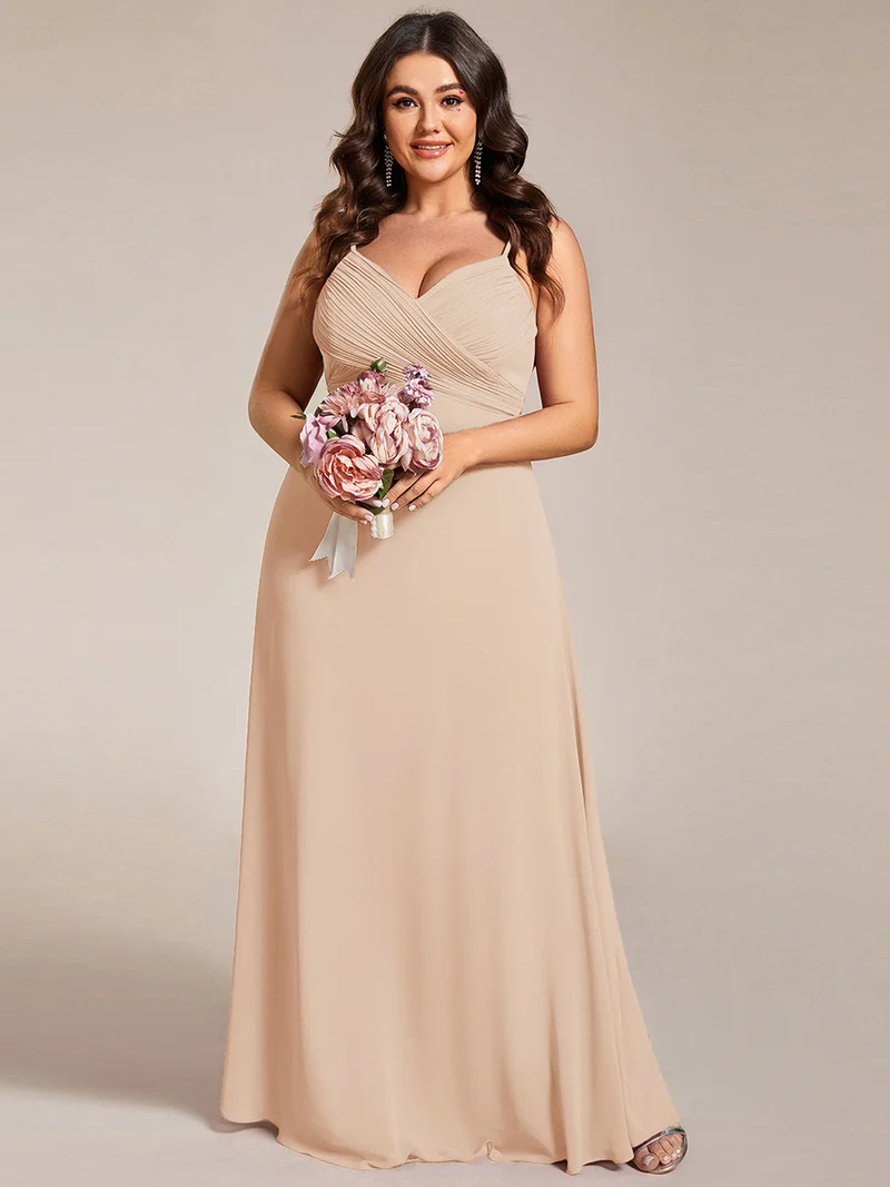 ever NOVA|Robe de demoiselle d'honneur drapée au dos avec décolleté en cœur