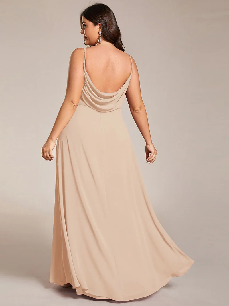 ever NOVA|Robe de demoiselle d'honneur drapée au dos avec décolleté en cœur