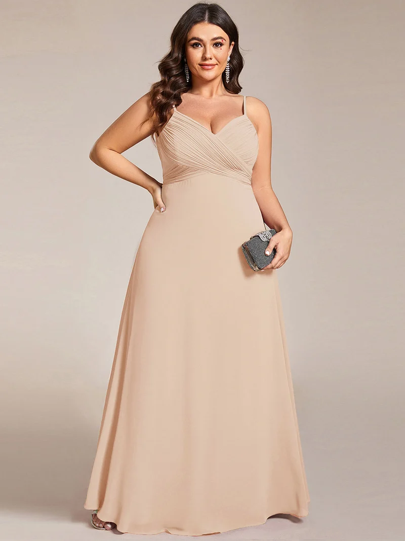 ever NOVA|Robe de demoiselle d'honneur drapée au dos avec décolleté en cœur