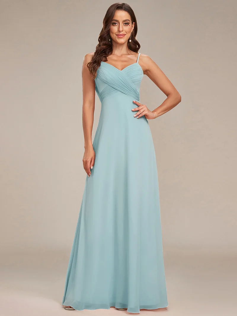 ever NOVA|Robe de demoiselle d'honneur drapée au dos avec décolleté en cœur