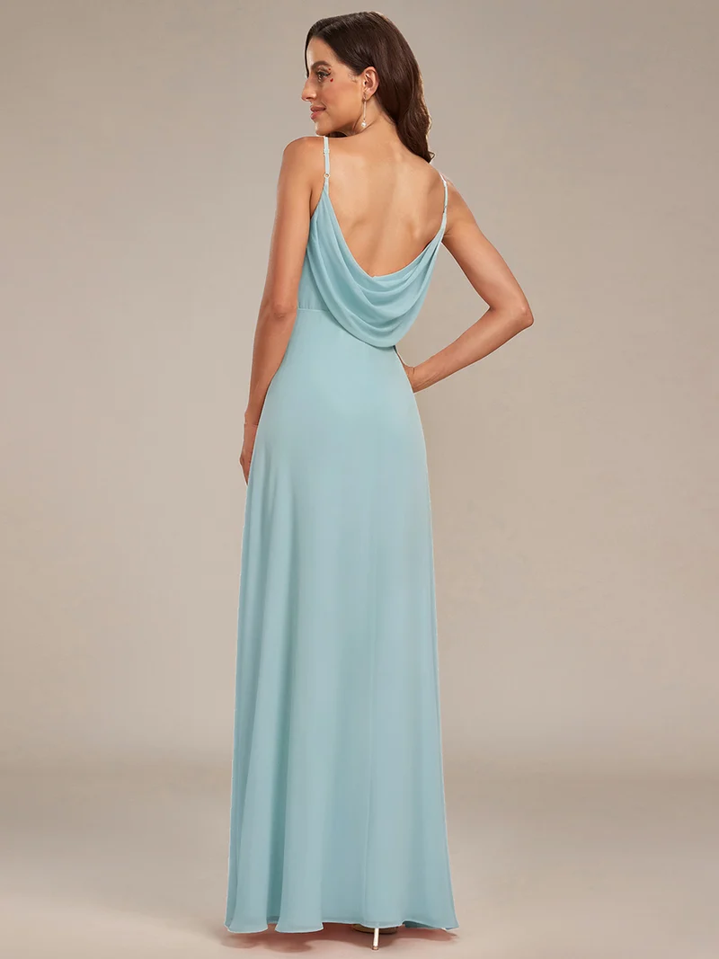 ever NOVA|Robe de demoiselle d'honneur drapée au dos avec décolleté en cœur