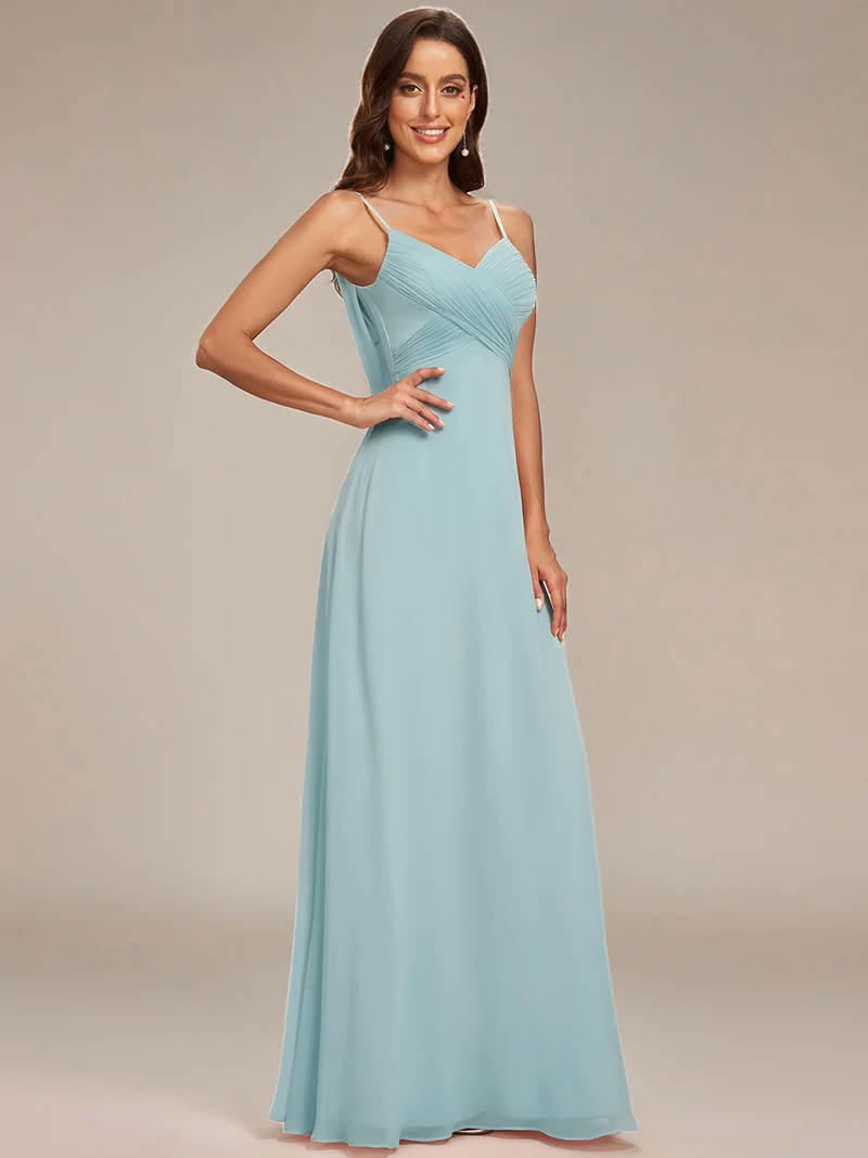 ever NOVA|Robe de demoiselle d'honneur drapée au dos avec décolleté en cœur