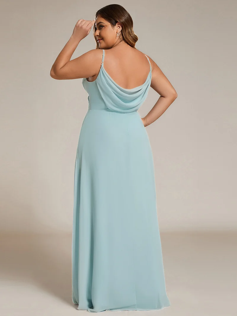 ever NOVA|Robe de demoiselle d'honneur drapée au dos avec décolleté en cœur