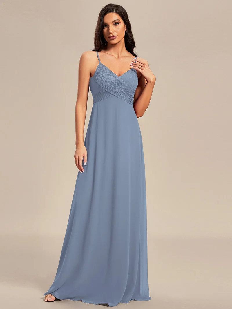 ever NOVA|Robe de demoiselle d'honneur drapée au dos avec décolleté en cœur