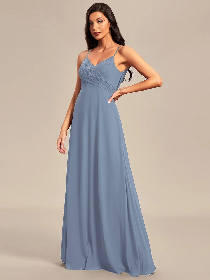 ever NOVA|Robe de demoiselle d'honneur drapée au dos avec décolleté en cœur