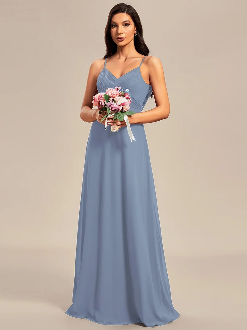 ever NOVA|Robe de demoiselle d'honneur drapée au dos avec décolleté en cœur
