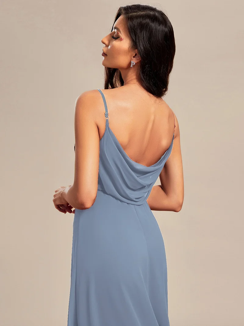 ever NOVA|Robe de demoiselle d'honneur drapée au dos avec décolleté en cœur