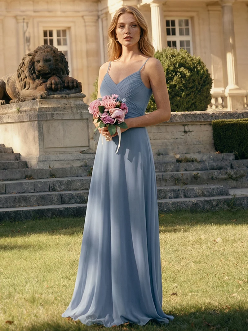 ever NOVA|Robe de demoiselle d'honneur drapée au dos avec décolleté en cœur