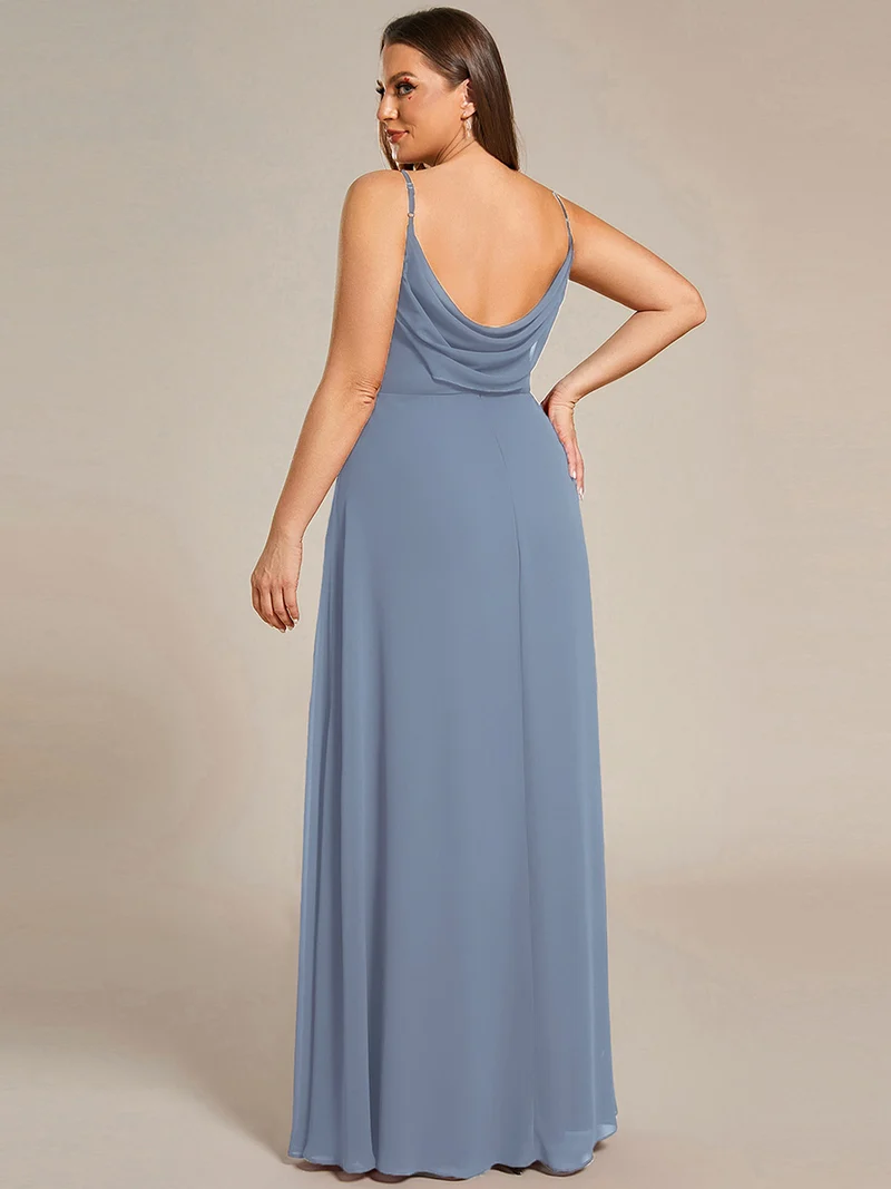 ever NOVA|Robe de demoiselle d'honneur drapée au dos avec décolleté en cœur