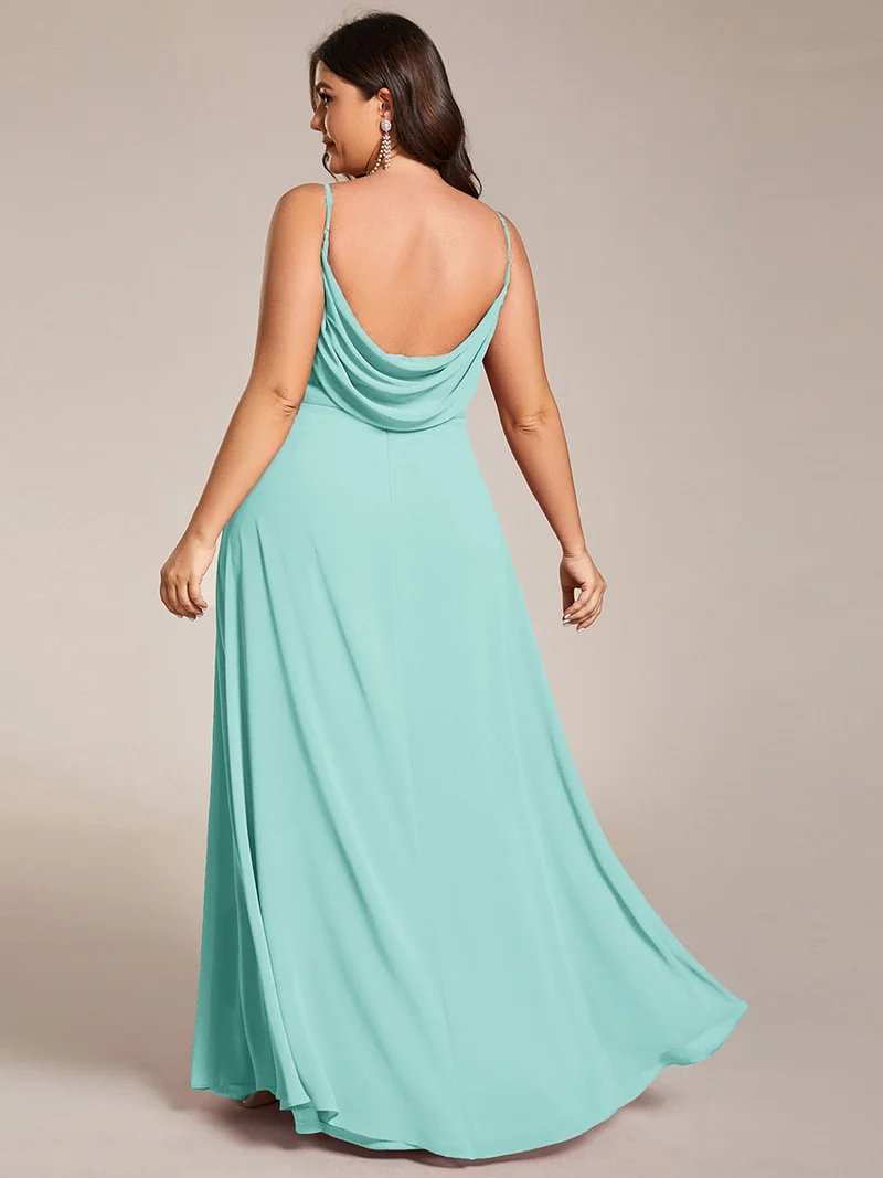 ever NOVA|Robe de demoiselle d'honneur drapée au dos avec décolleté en cœur