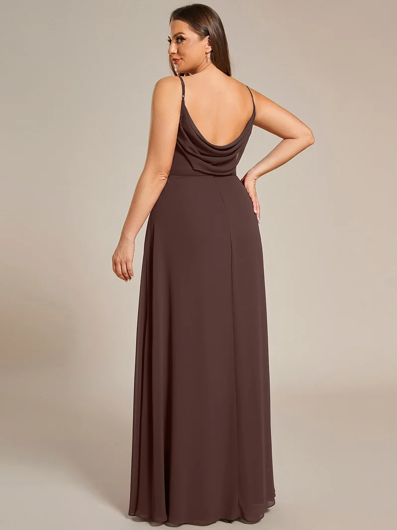 ever NOVA|Robe de demoiselle d'honneur drapée au dos avec décolleté en cœur