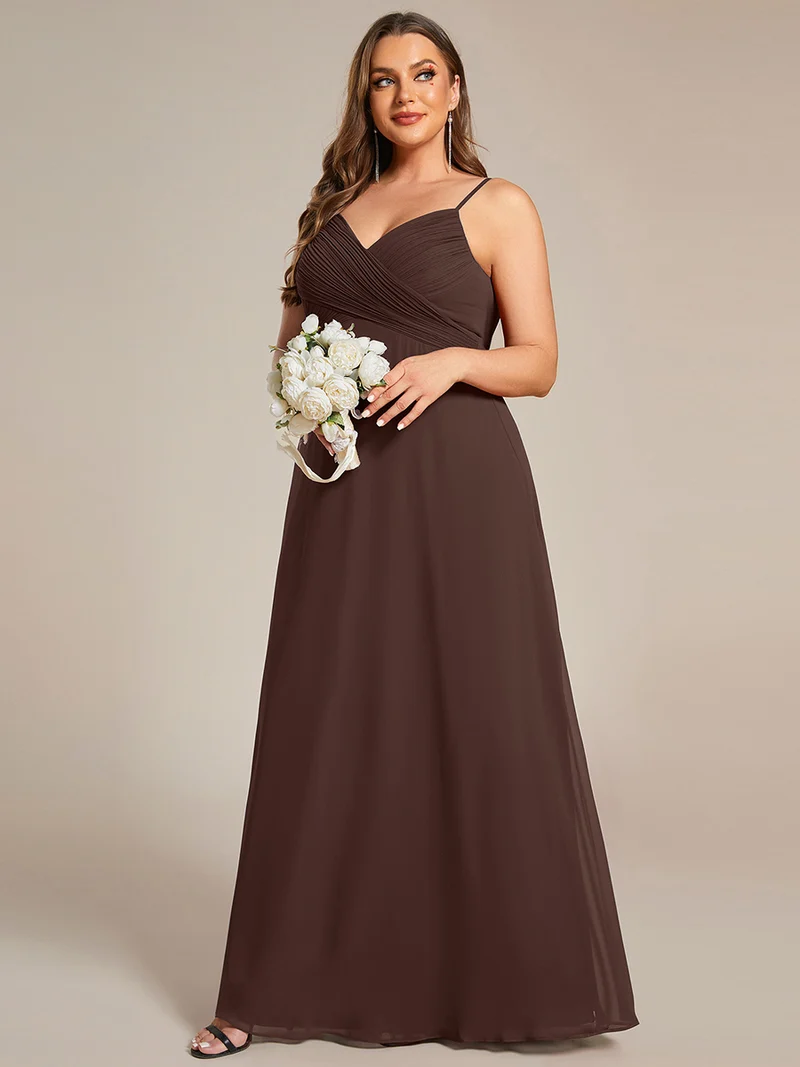 ever NOVA|Robe de demoiselle d'honneur drapée au dos avec décolleté en cœur
