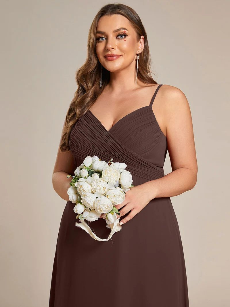 ever NOVA|Robe de demoiselle d'honneur drapée au dos avec décolleté en cœur