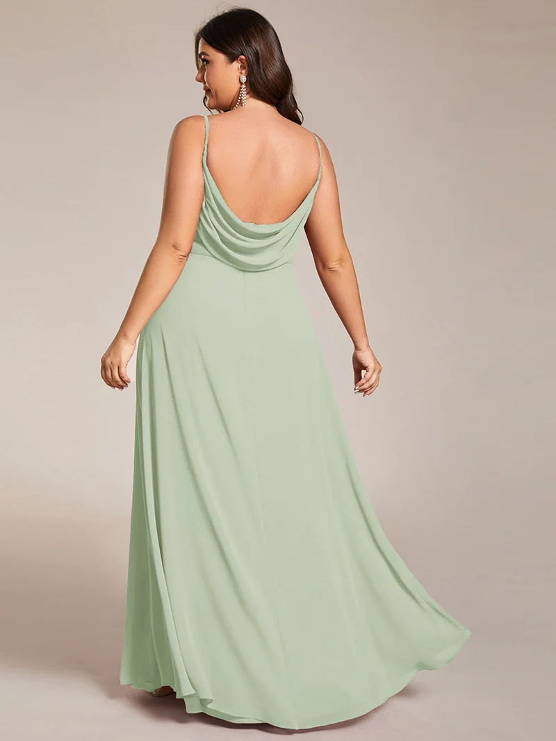 ever NOVA|Robe de demoiselle d'honneur drapée au dos avec décolleté en cœur