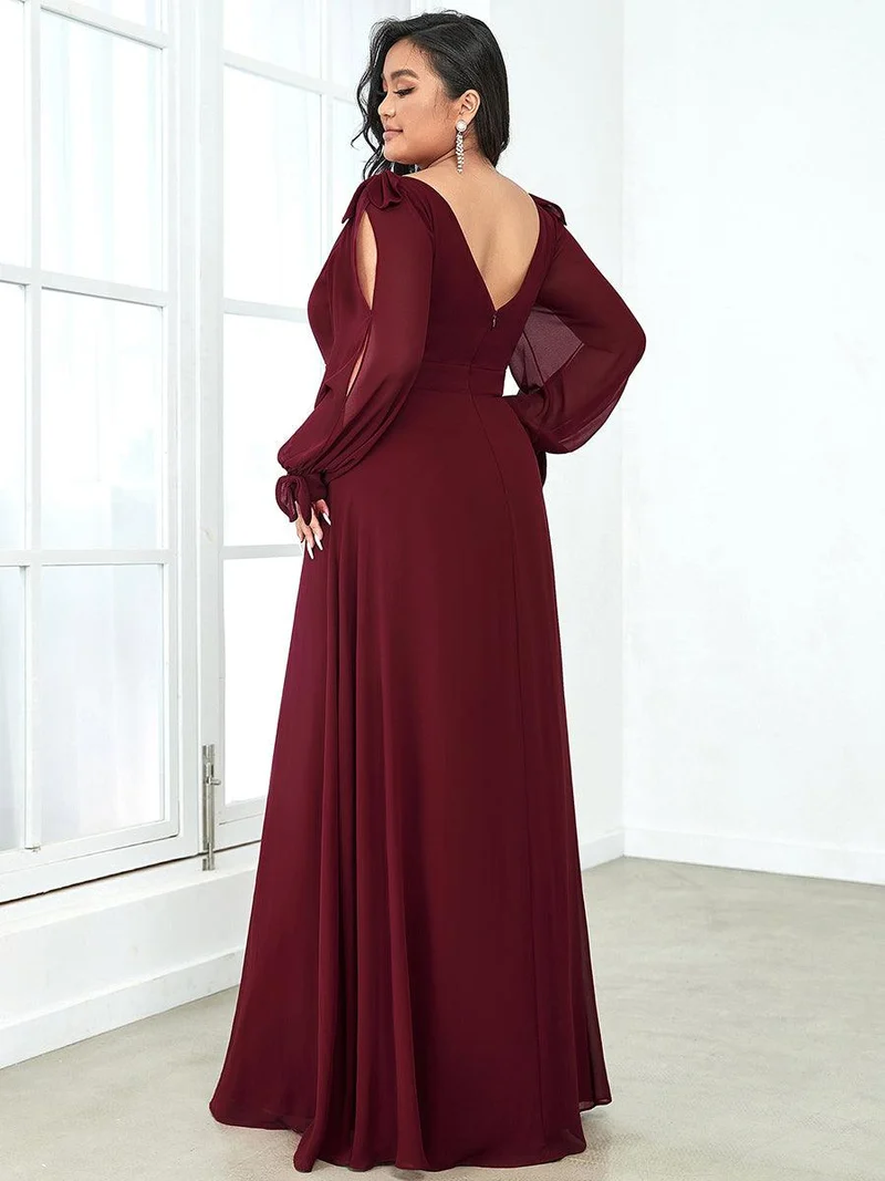 ever IVORY|Robe invitée mariage à manches fendues et dos nu